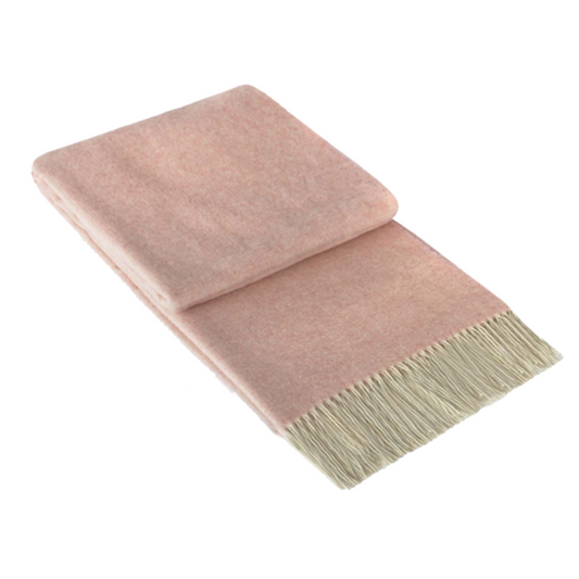 Umbriel Cashmere & Merino Throw - Blush