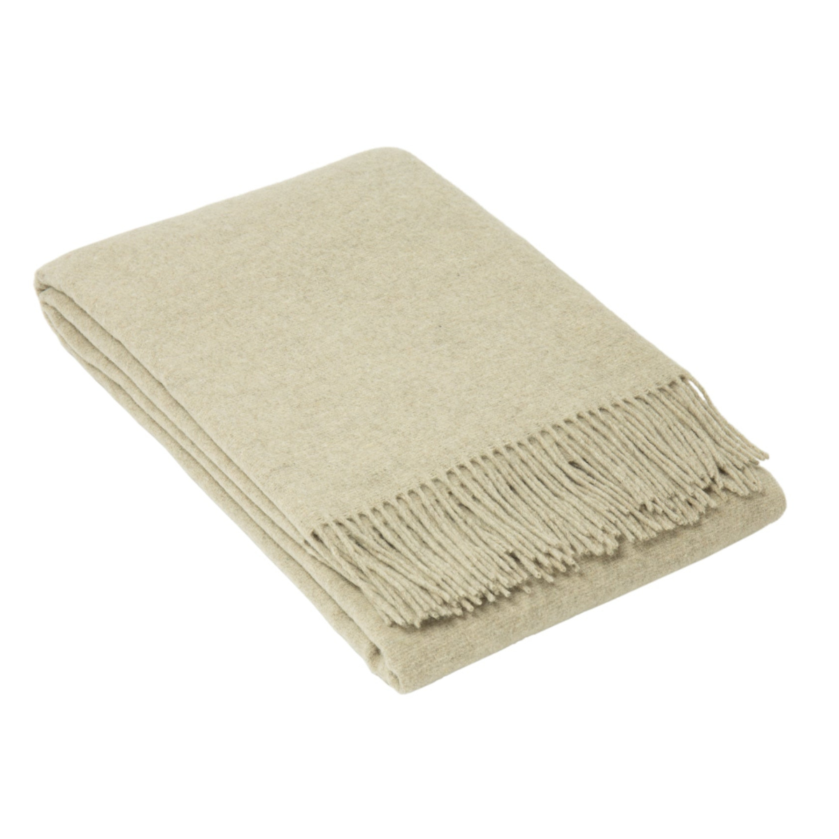 Lyra Merino Wool Blend Throw - Stone