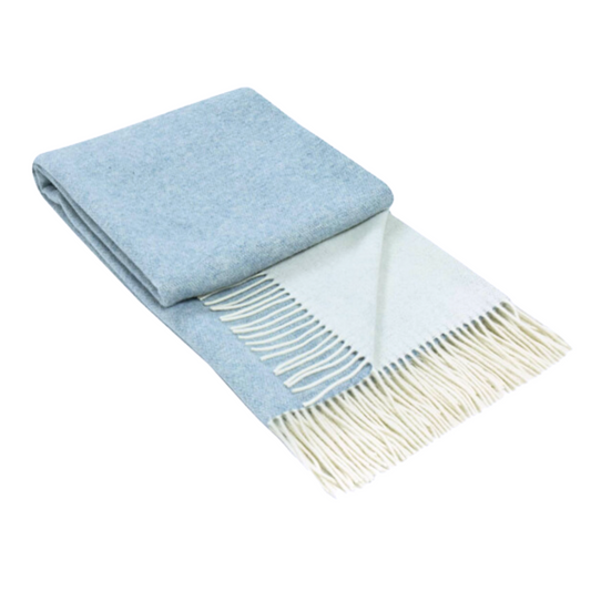 Umbriel Cashmere & Merino Throw - Light Blue