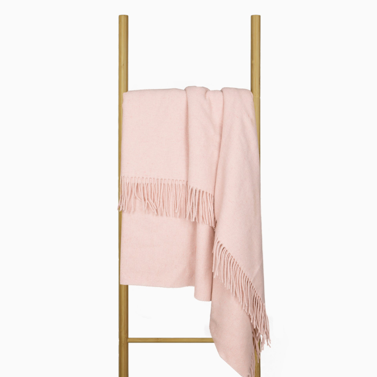 Lyra Merino Wool Blend Throw - Blush