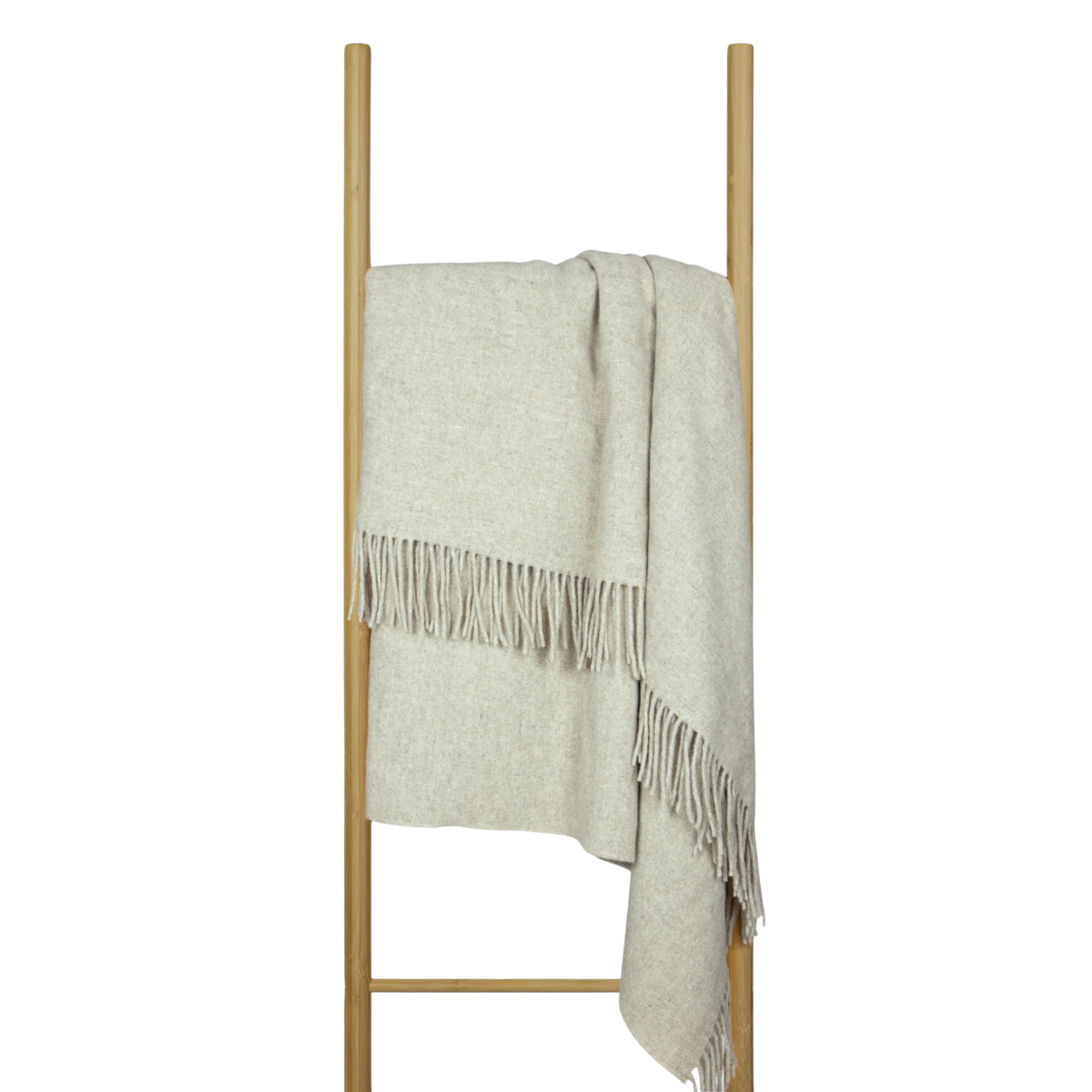 Lyra Merino Wool Blend Throw - Stone