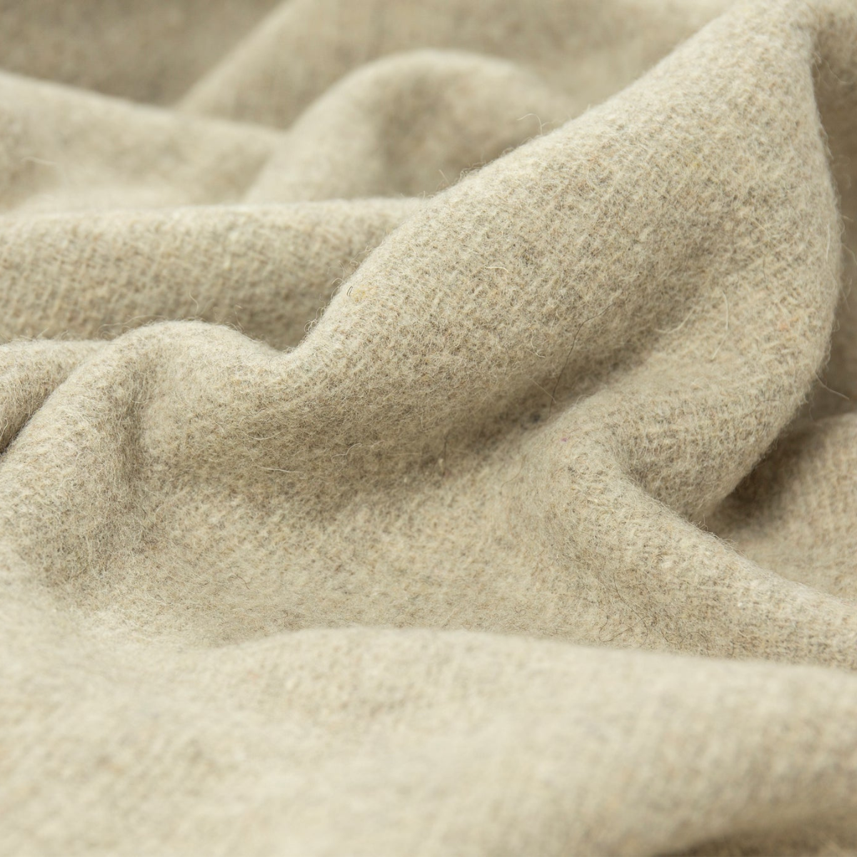 Lyra Merino Wool Blend Throw - Stone