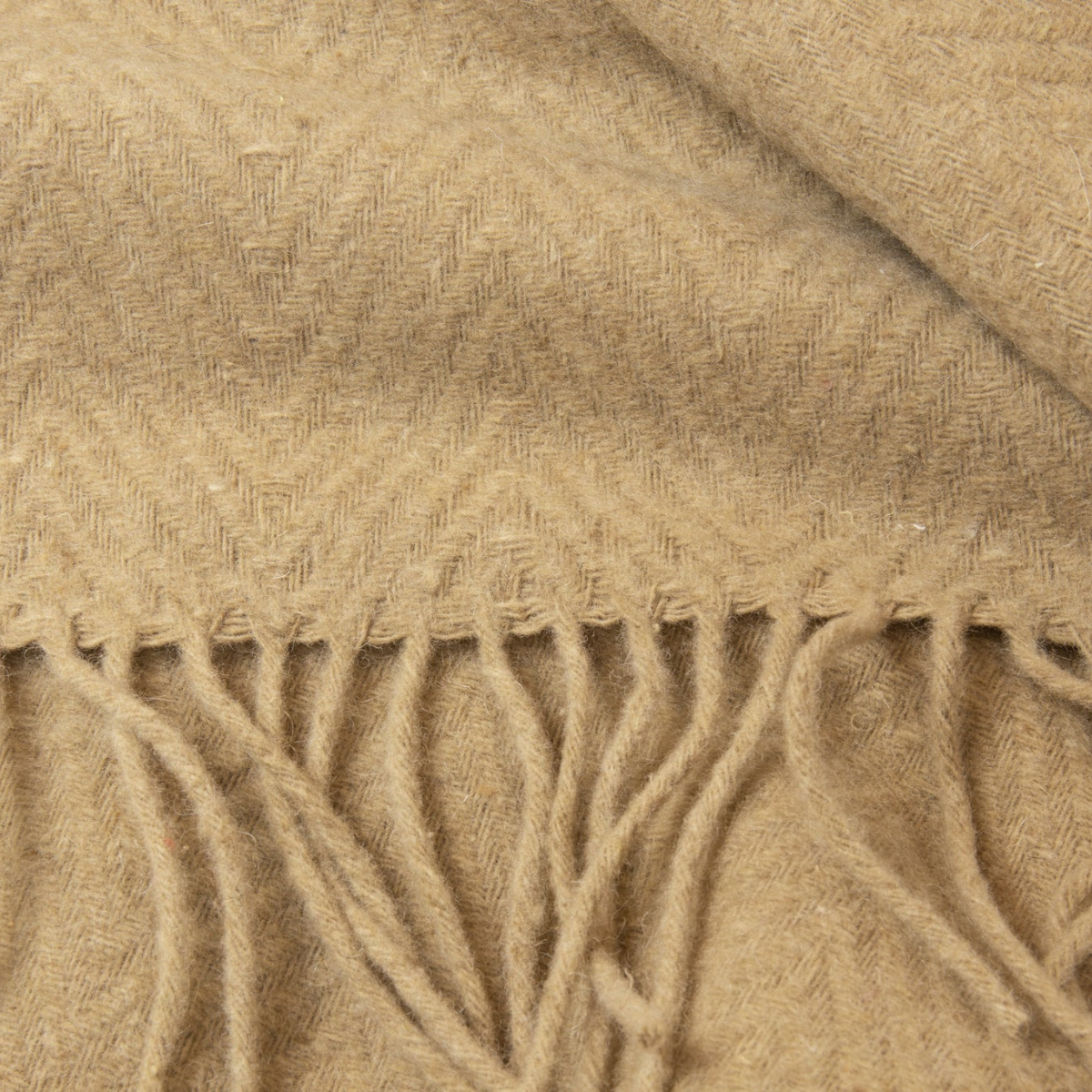 Hyperion Wool Blend Throw- Camel