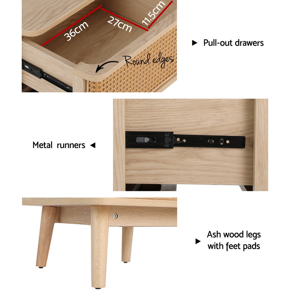 Carmel Side Table Drawers