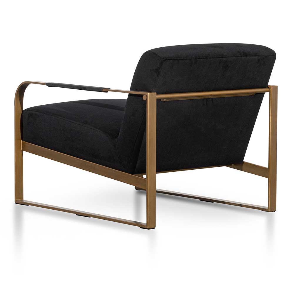 Beatrix Black Velvet Armchair