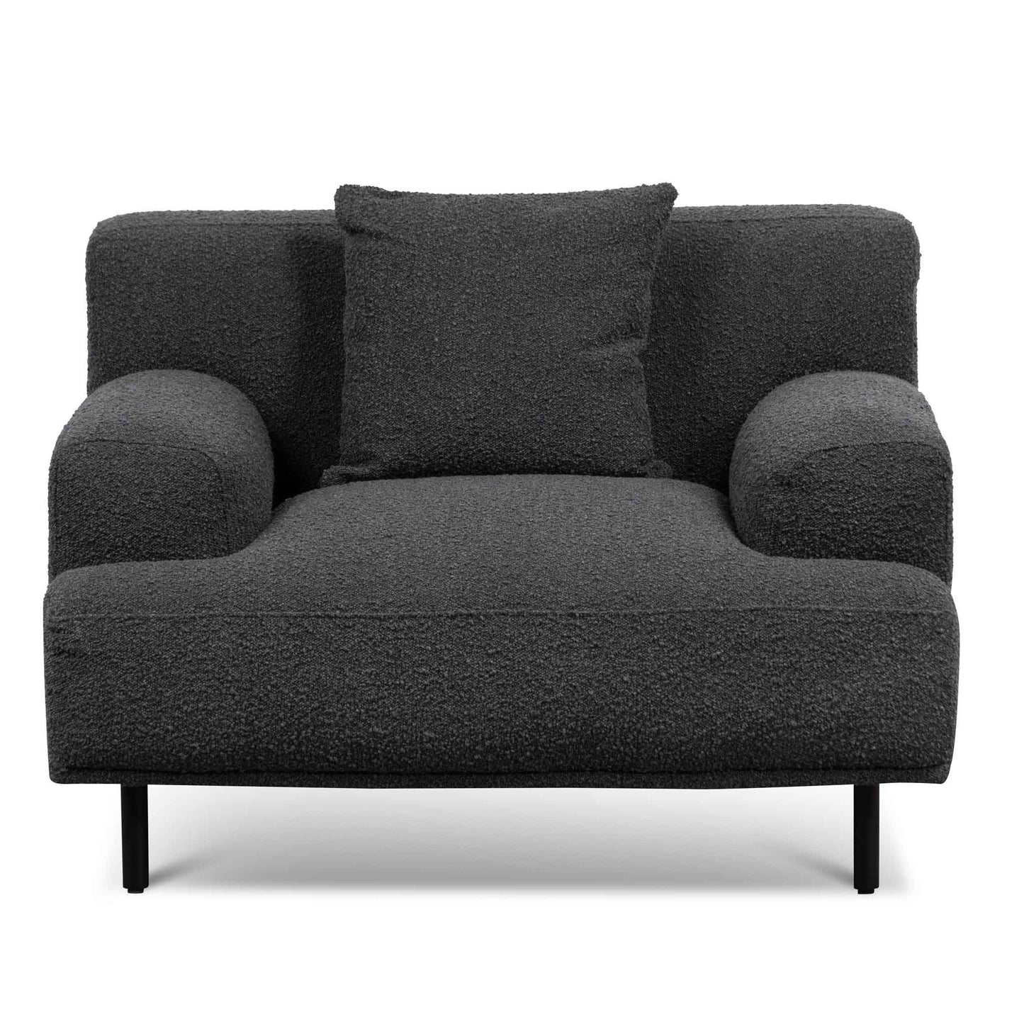 Leona Charcoal Boucle Armchair