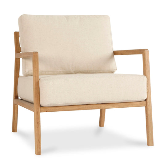 Mabel Oak and Linen Armchair