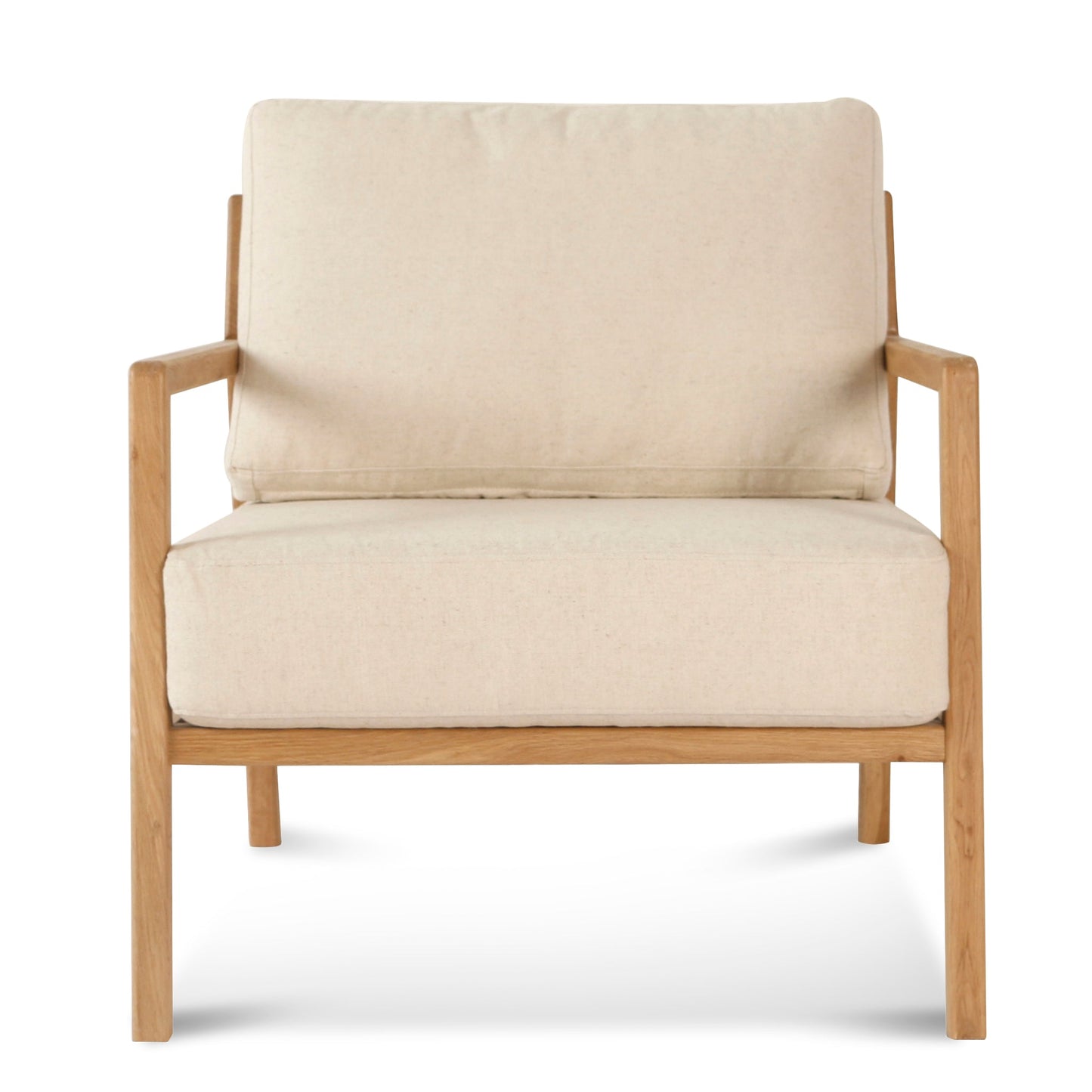 Mabel Oak and Linen Armchair