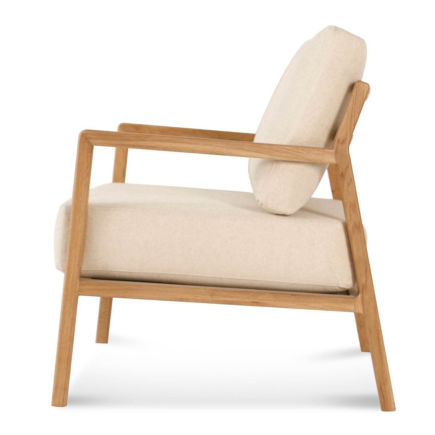 Mabel Oak and Linen Armchair