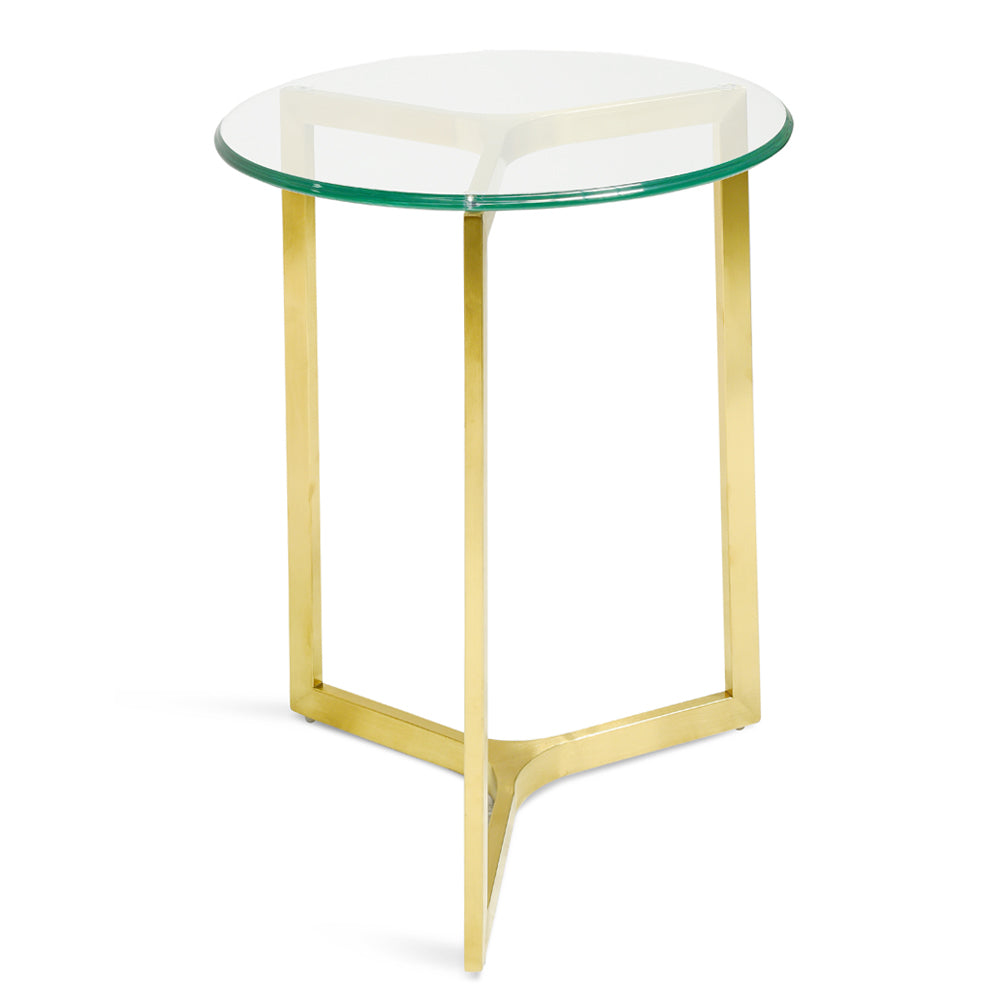 Amara Round Glass Side Table