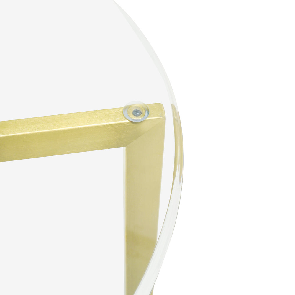 Amara Round Glass Side Table