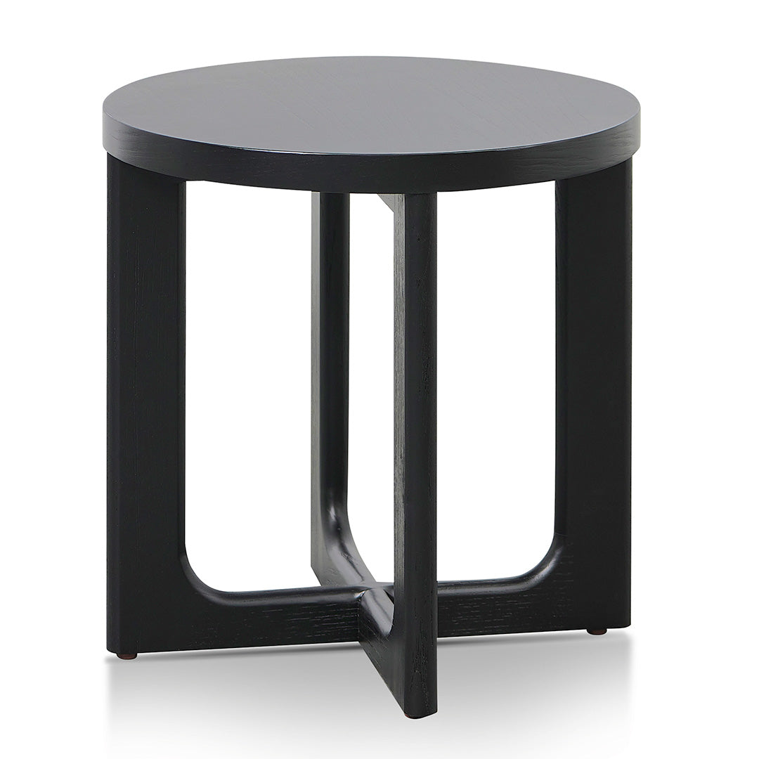 Rochelle Round Black Side Table