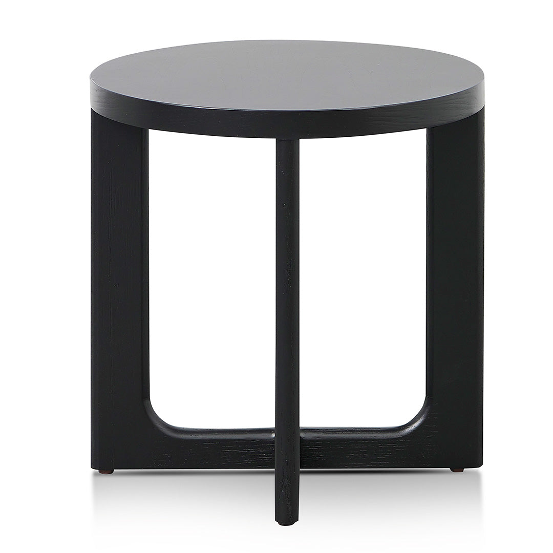 Rochelle Round Black Side Table