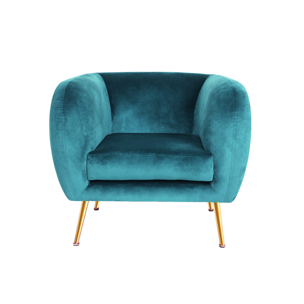 Jade Velvet Arm Chair