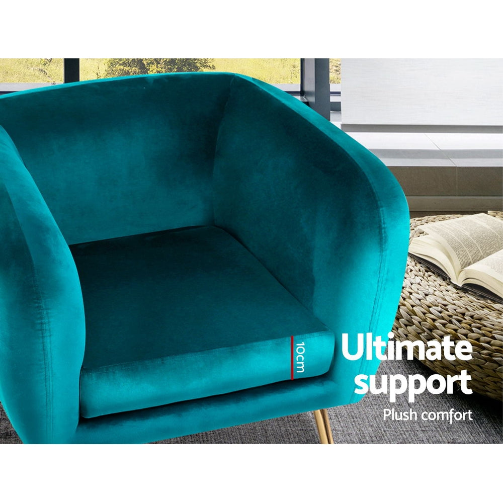 Jade Velvet Arm Chair