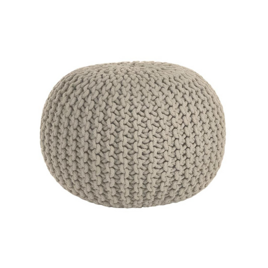 Magnolia Hand-Knitted Braided Ottoman