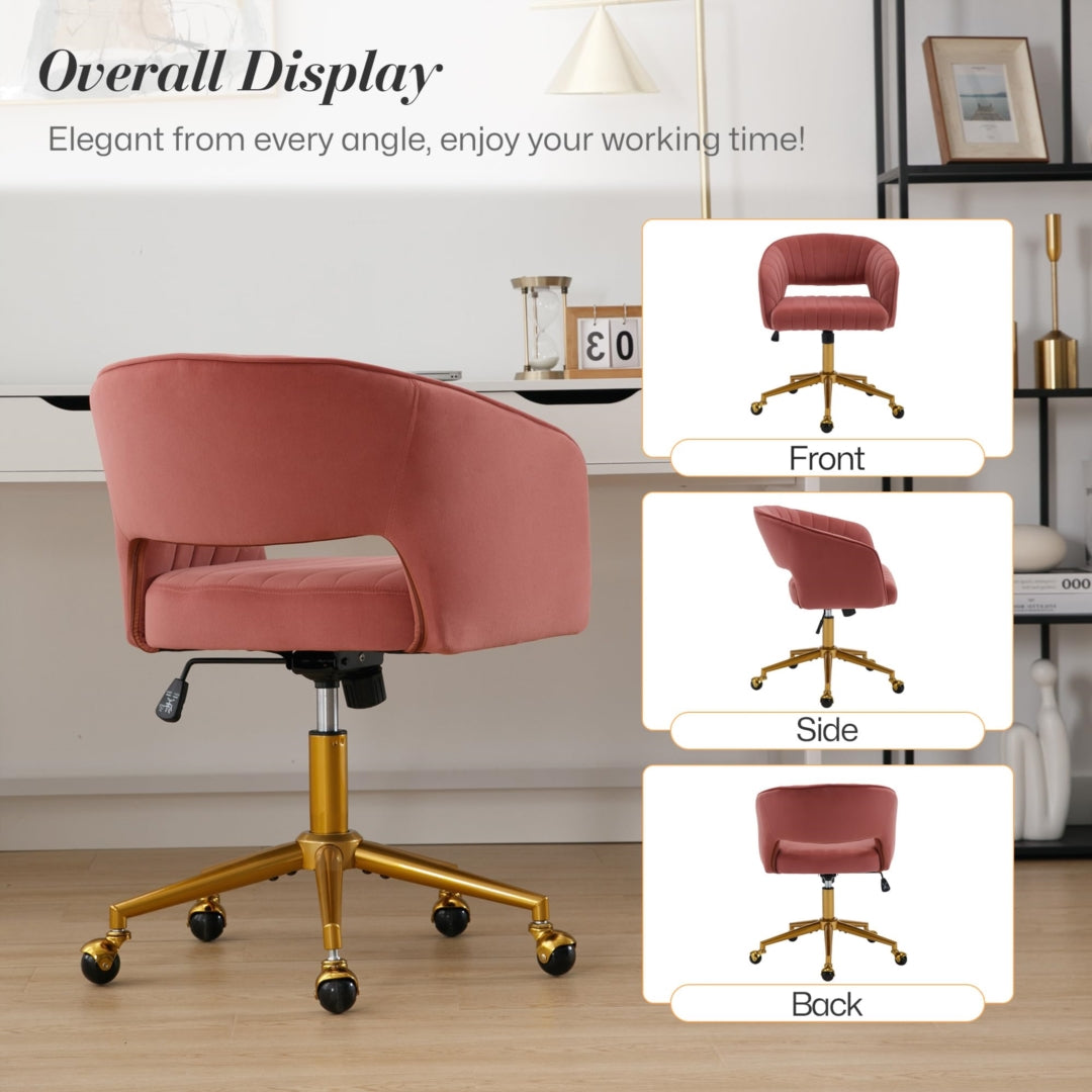 Lucy Velvet Office Chair