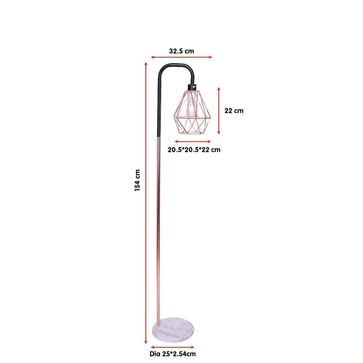 Amethyst Industrial Floor Lamp