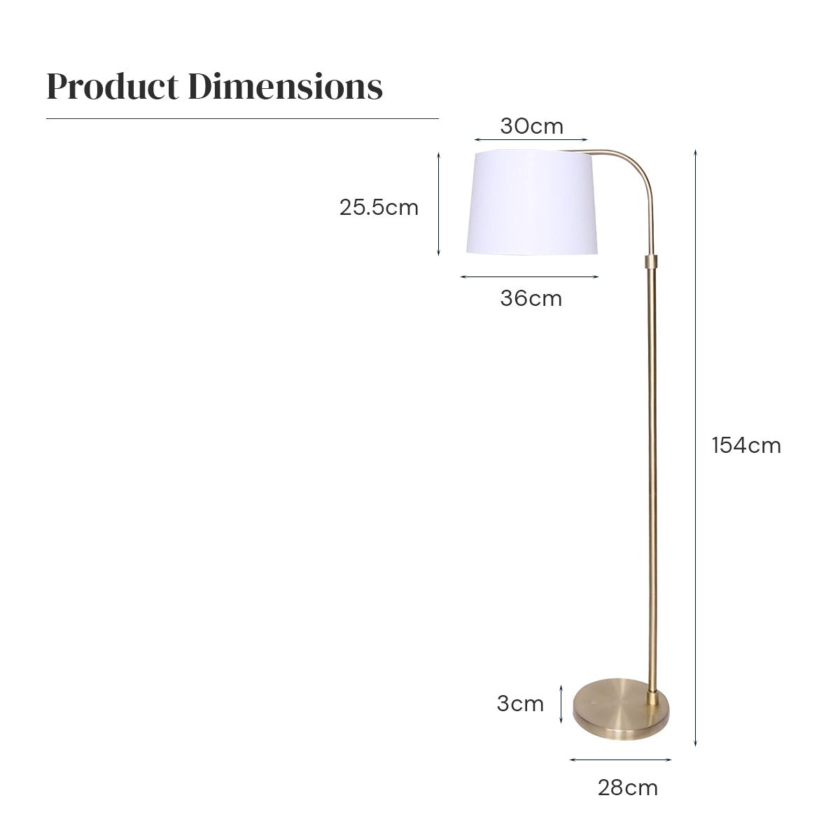 Solstice Golden Brass Floor Lamp