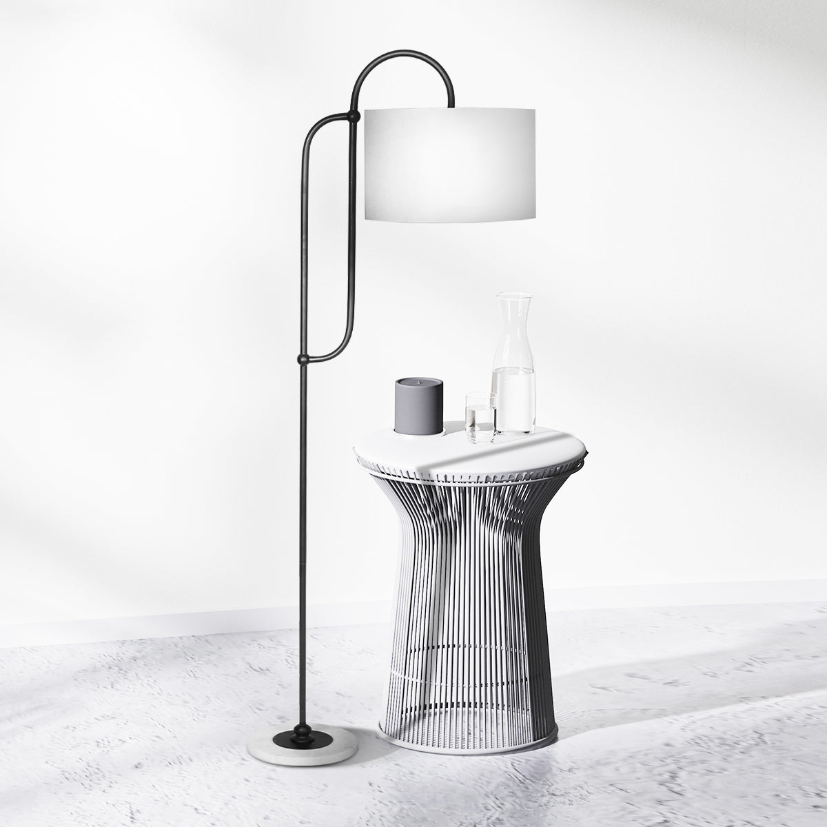 Zephyr Marble Base Floor Lamp