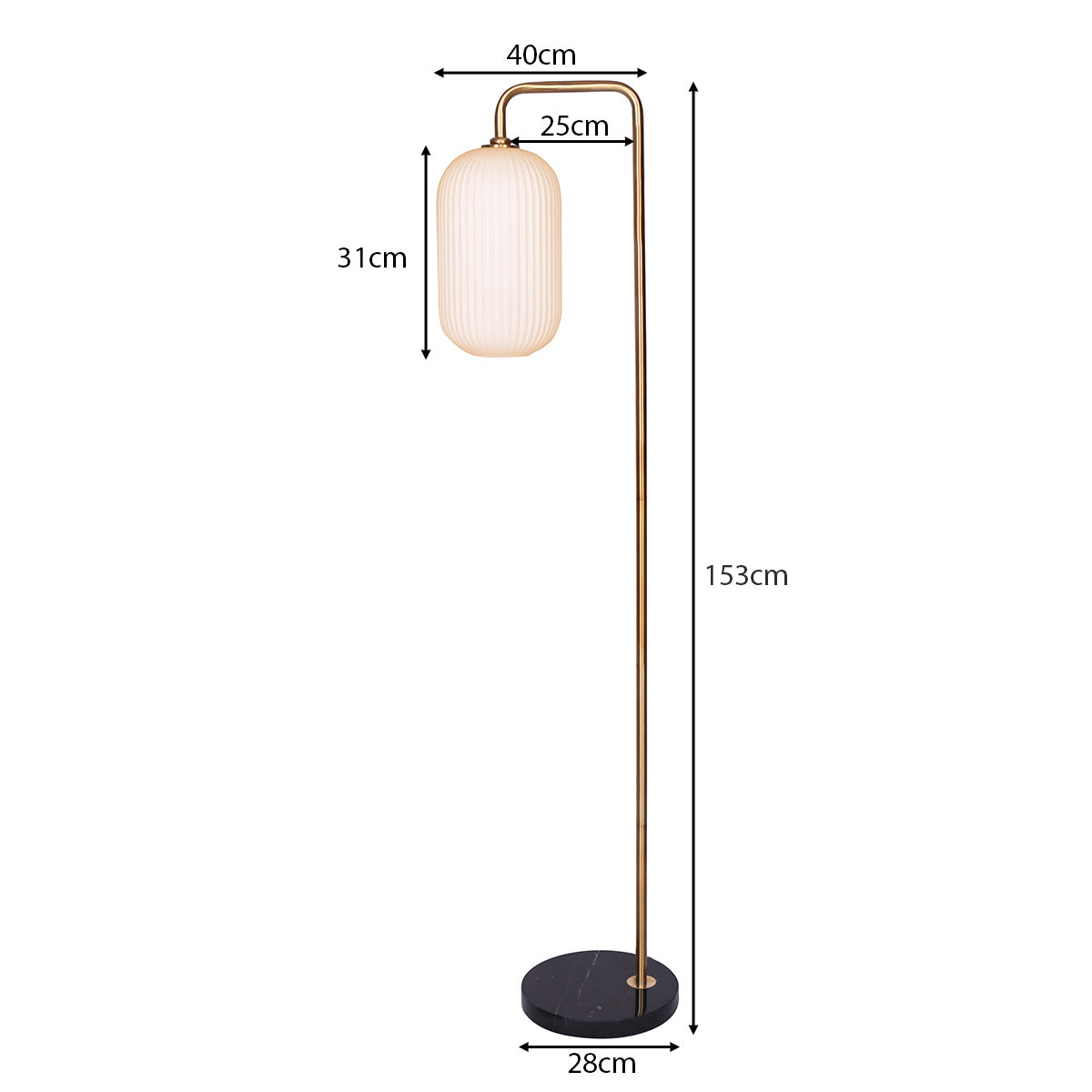 Harmony Opal Glass Floor Lamp