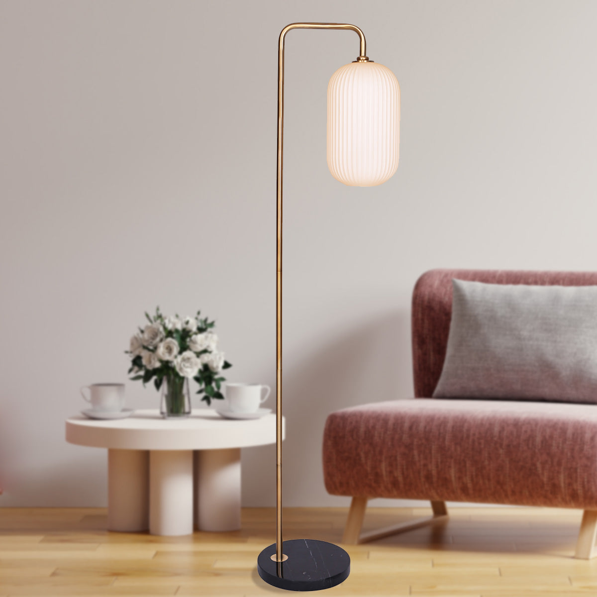 Harmony Opal Glass Floor Lamp