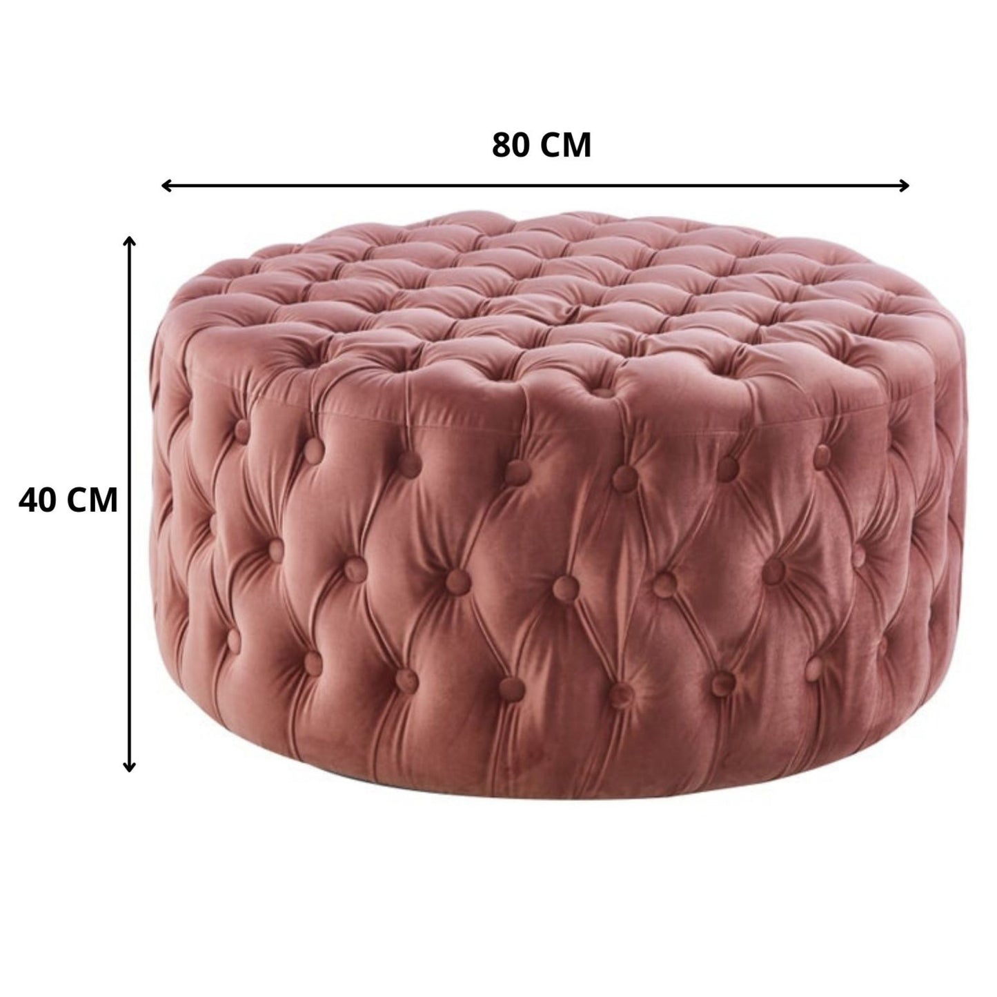 Sylvie Tufted Velvet Ottoman