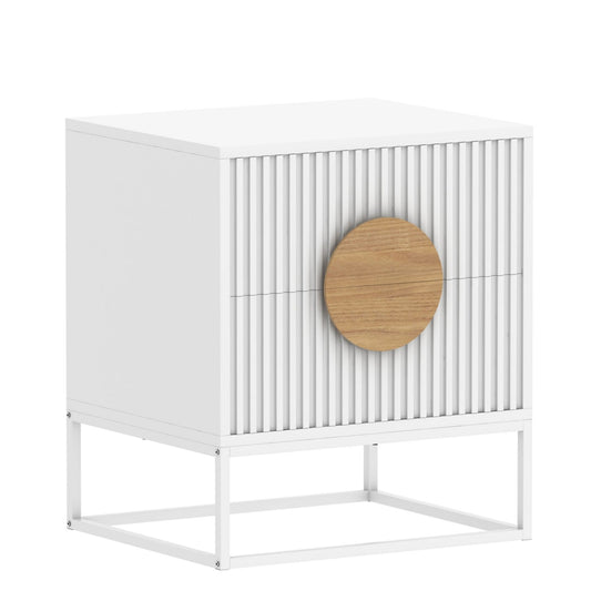 Solstice Drawer Side Table White