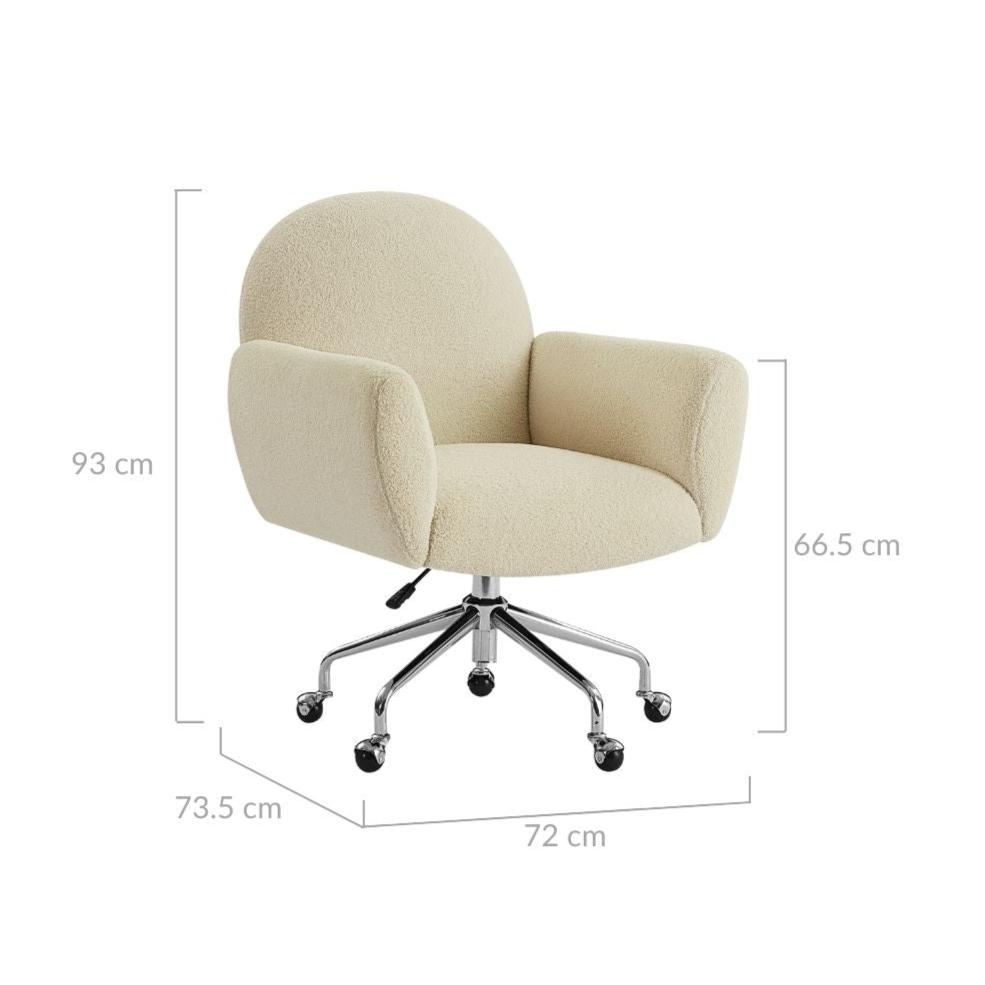 Violet Boucle Office Chair