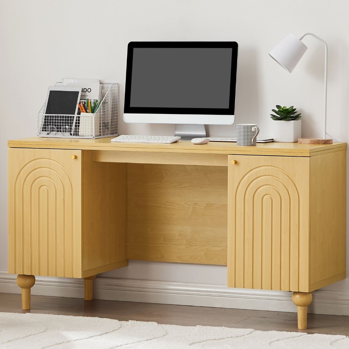 Solara Natural Light Oak Desk