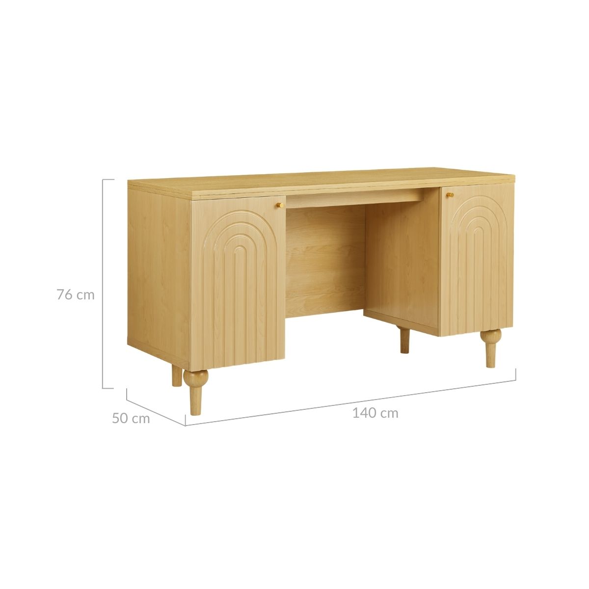 Solara Natural Light Oak Desk