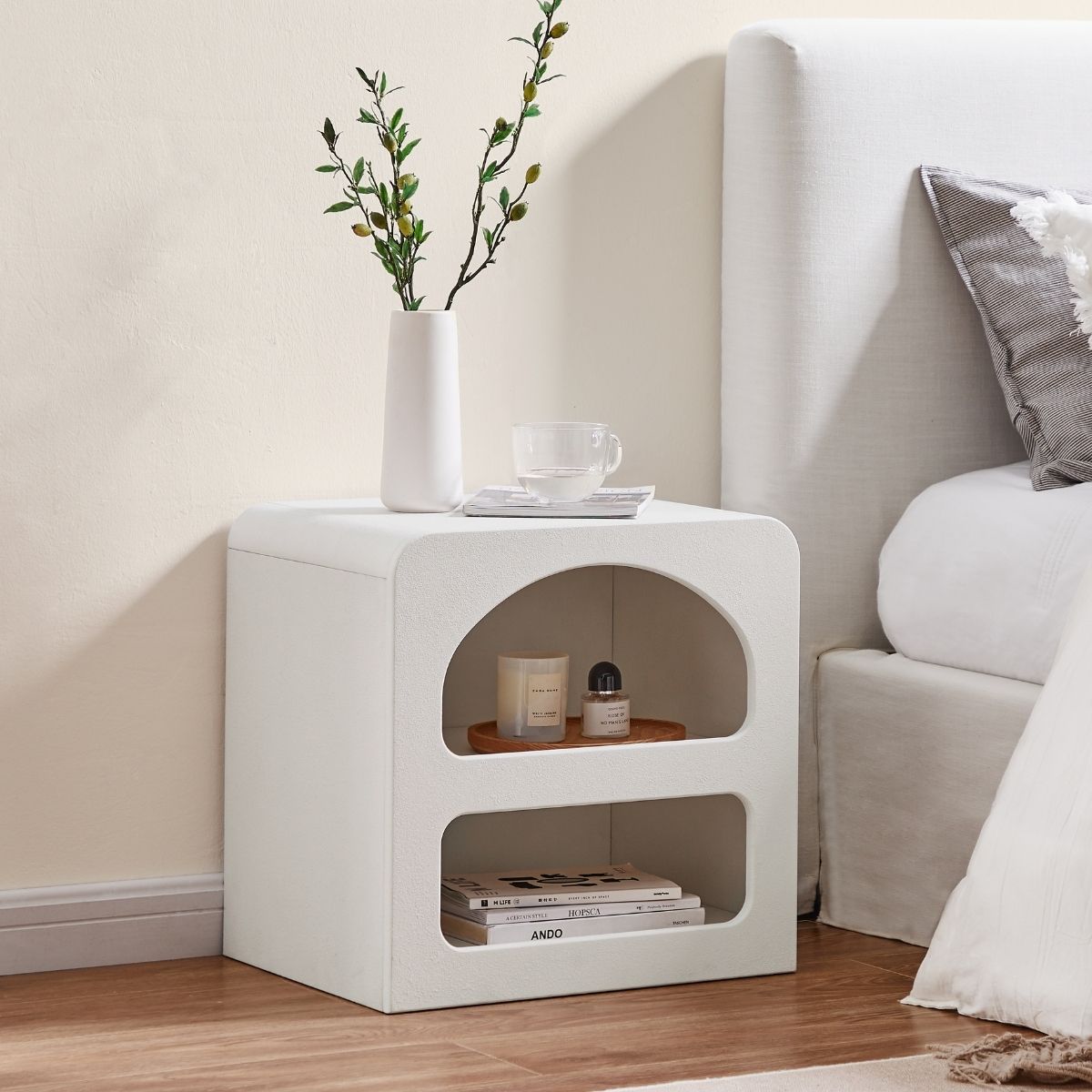 Serafina Chalk White Side Table