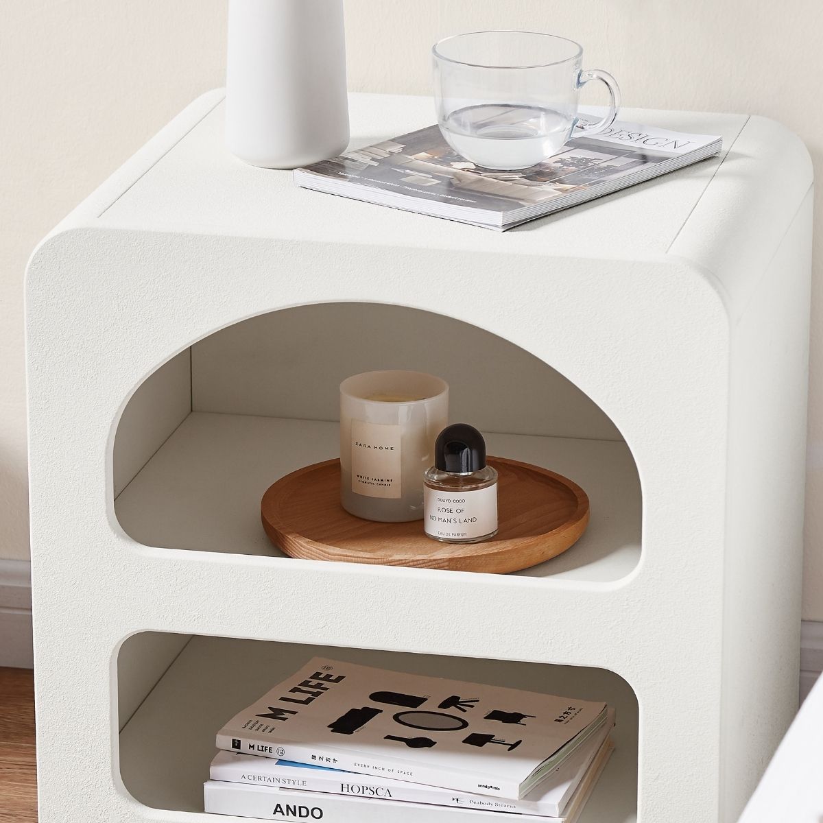 Serafina Chalk White Side Table