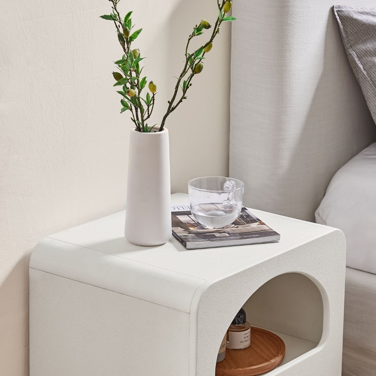 Serafina Chalk White Side Table