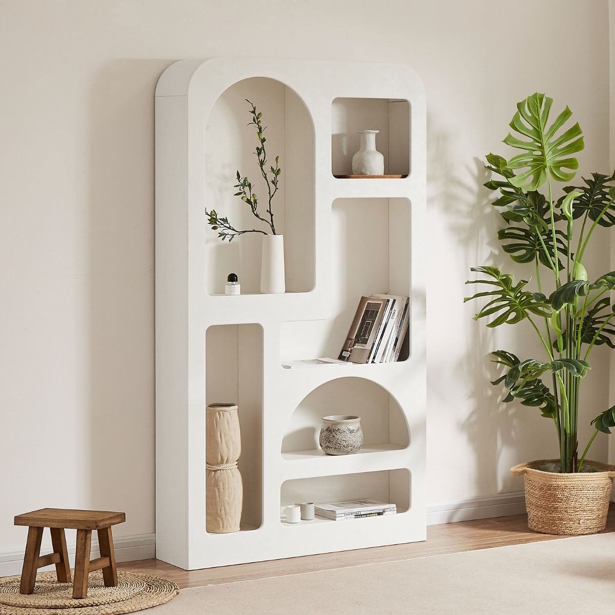 Serafina Chalk White Display Shelf