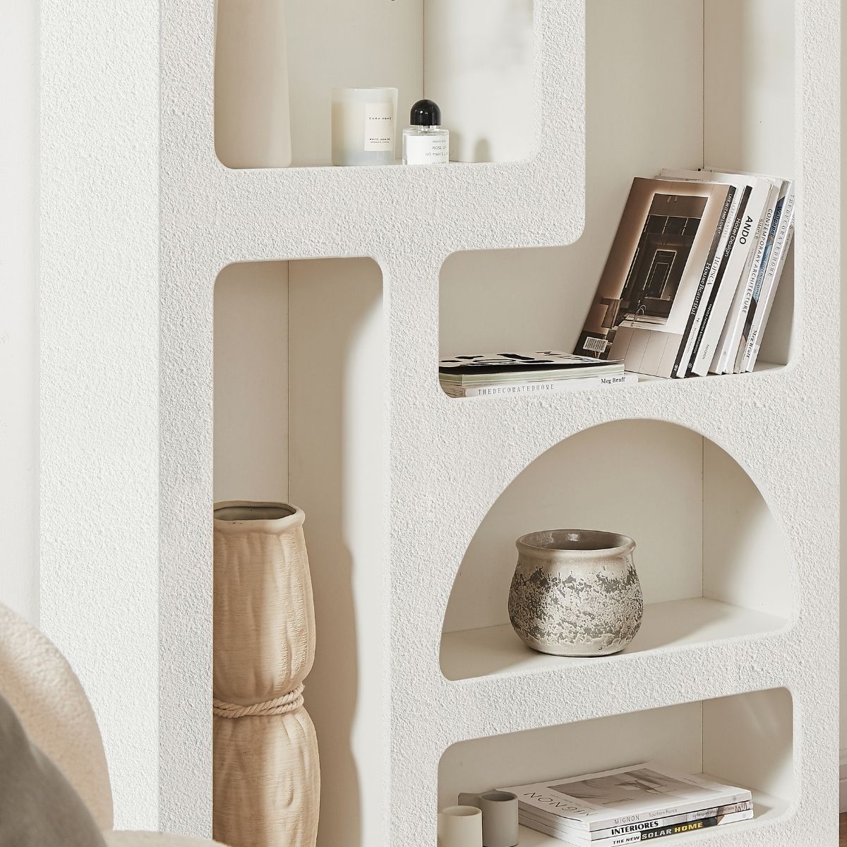 Serafina Chalk White Display Shelf