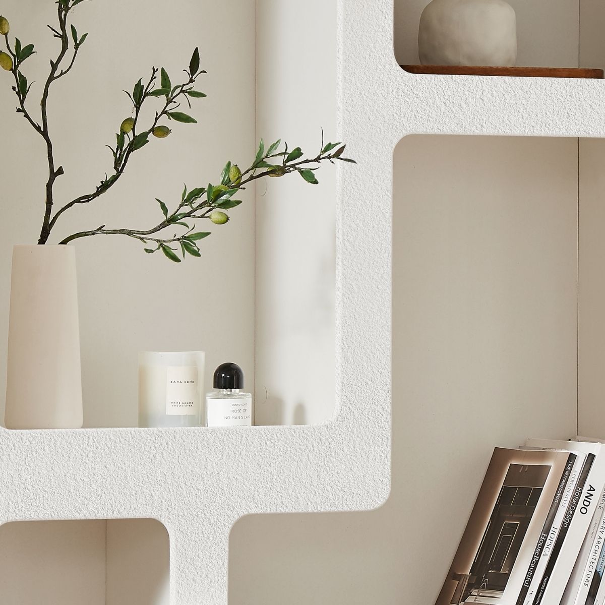 Serafina Chalk White Display Shelf