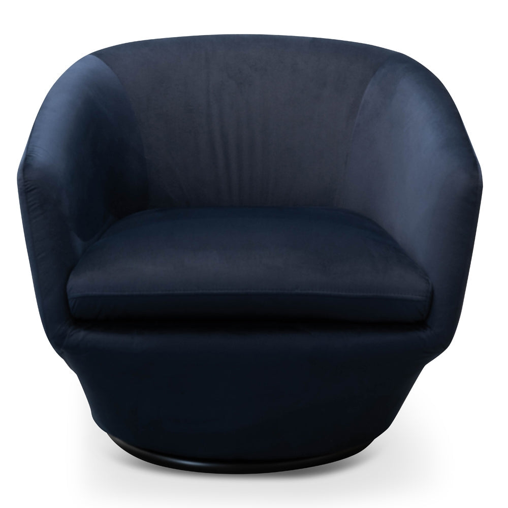 Aurelia Navy Velvet Armchair