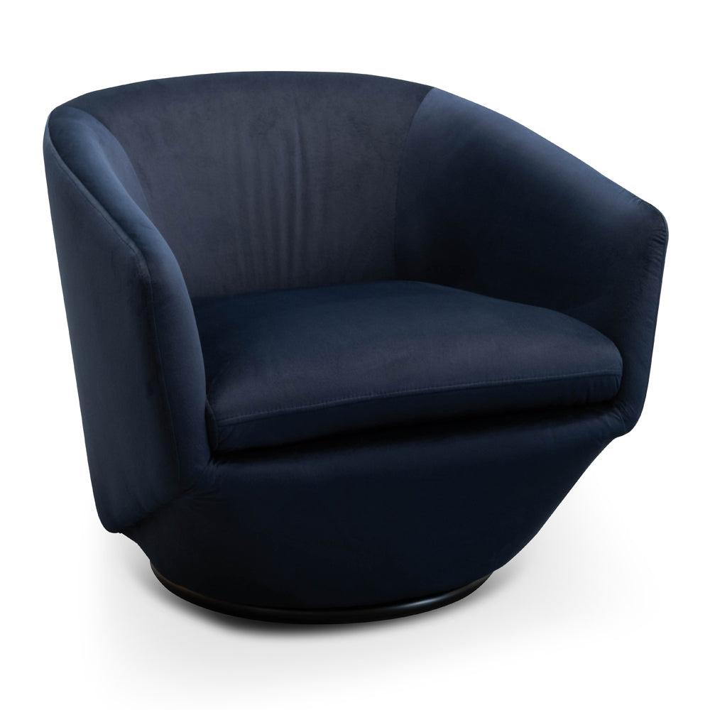 Aurelia Navy Velvet Armchair