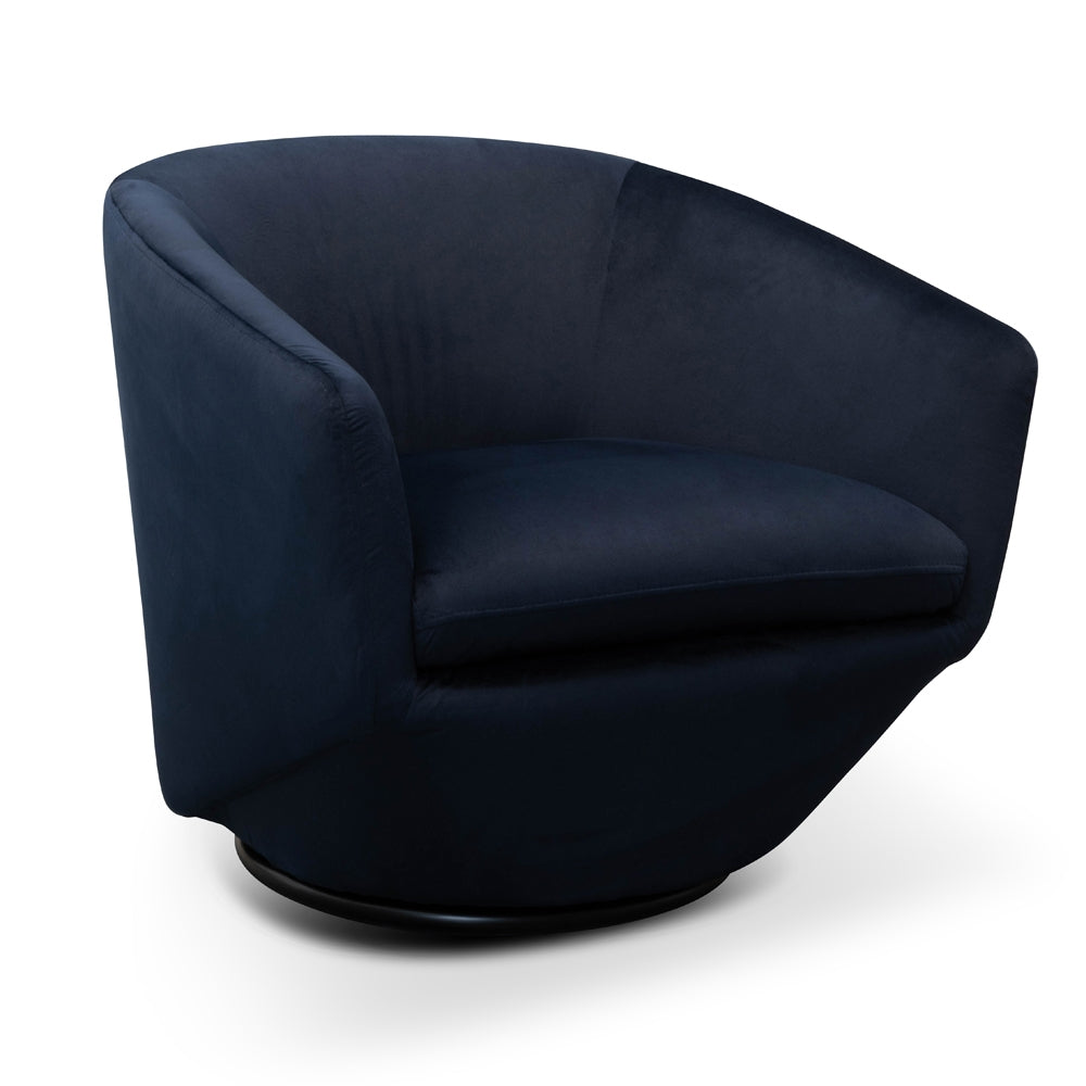 Aurelia Navy Velvet Armchair