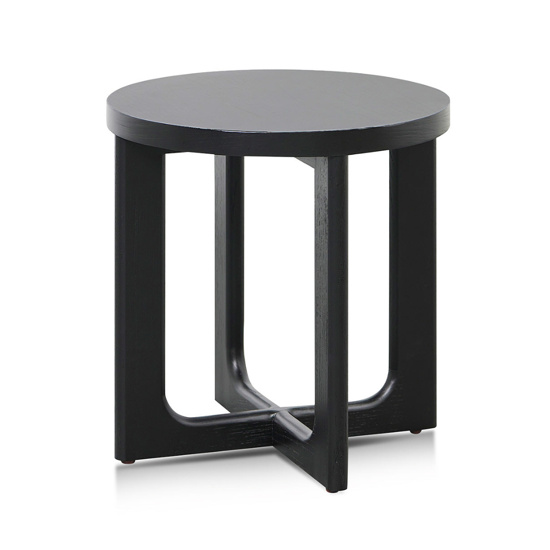 Rochelle Round Black Side Table