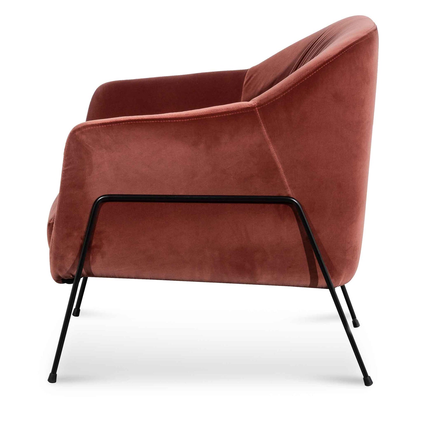 Odette Blood Orange Velvet Armchair