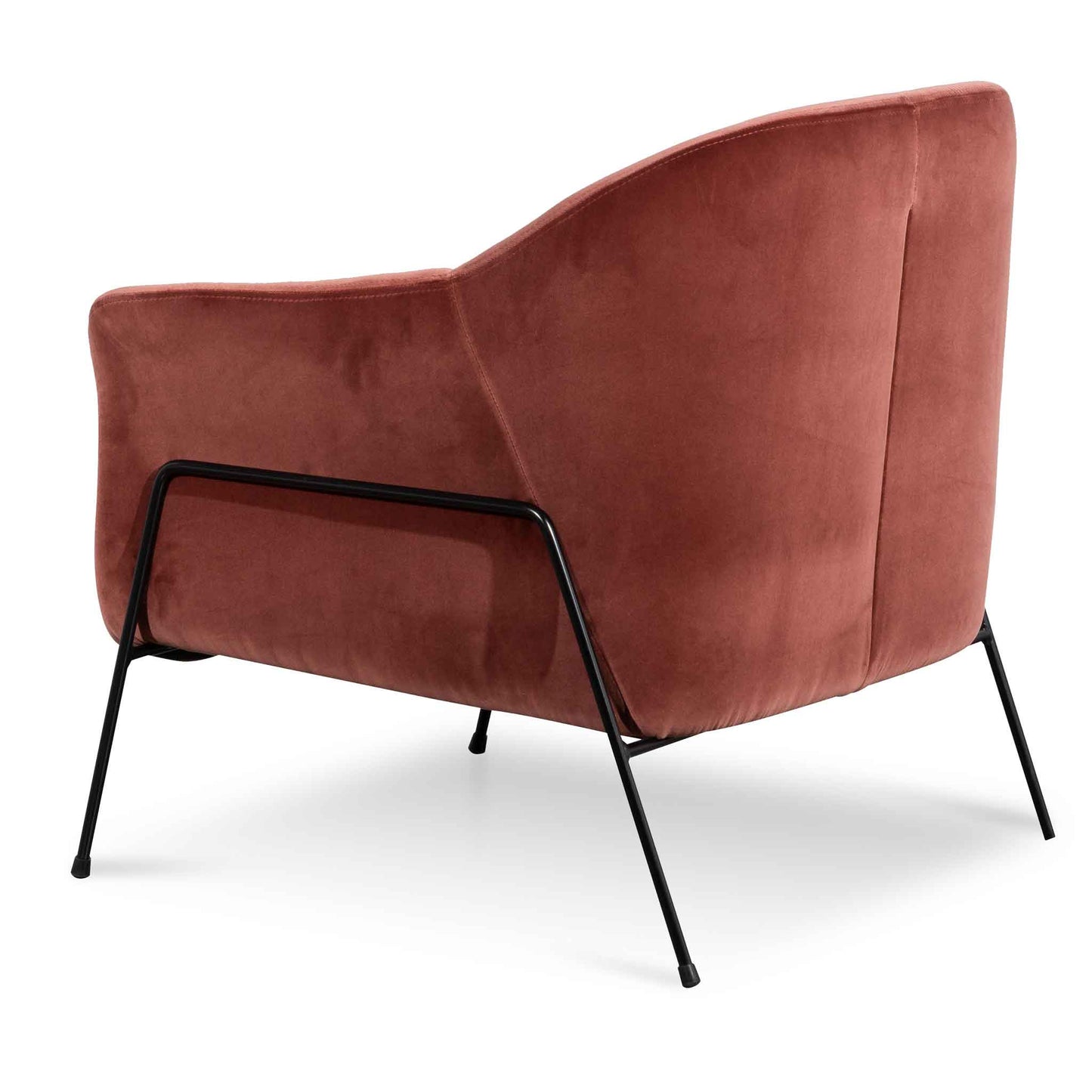 Odette Blood Orange Velvet Armchair